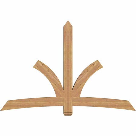 Ekena Millwork Davenport Timber Gable Bracket, Western Red Cedar, 84"W x 56"H x 5 1/2"D x 5 1/2"F, 16/12 Pitch GBW084X56X0606DAV00SWR